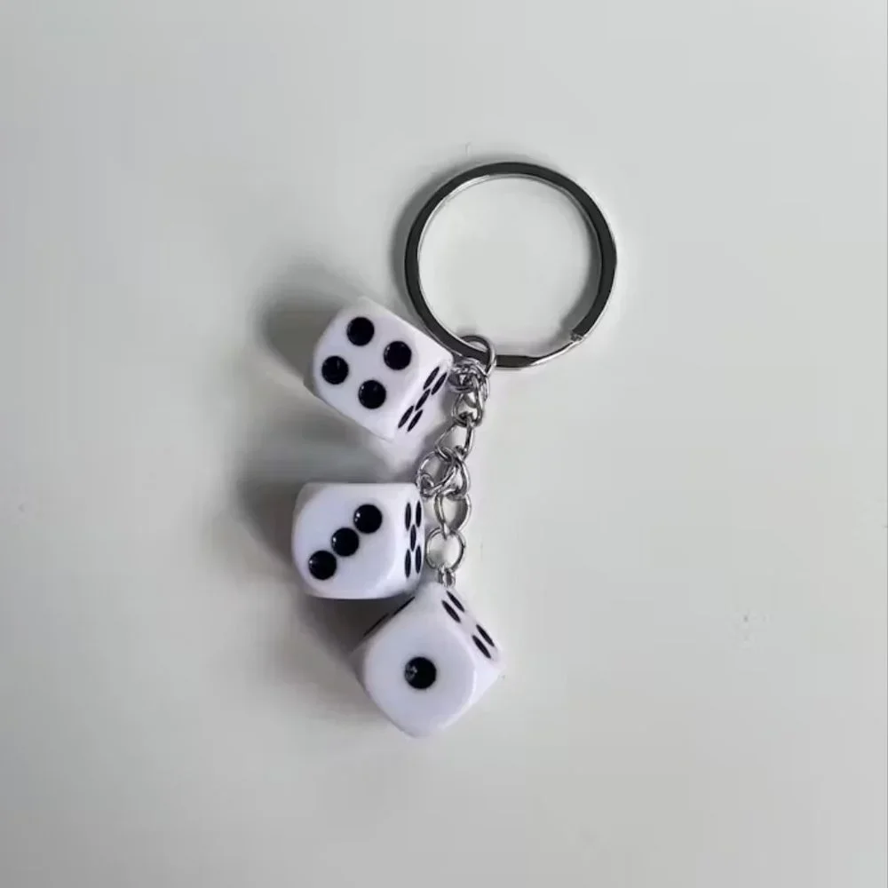 y2k 2000s dice keyring for keychain